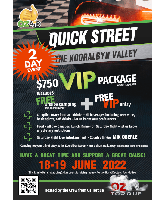 Koorlabyn Quick Street Drags VIP Package