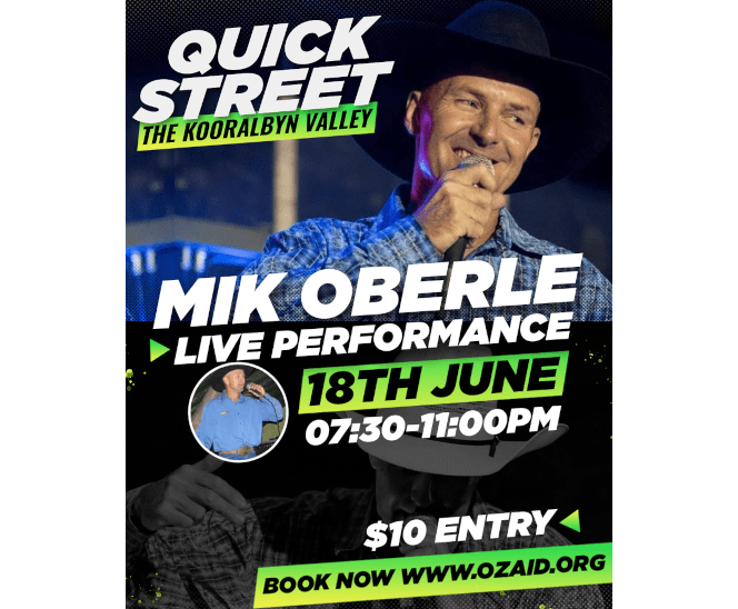 Mick Oberle at Kooralbyn Quick Street